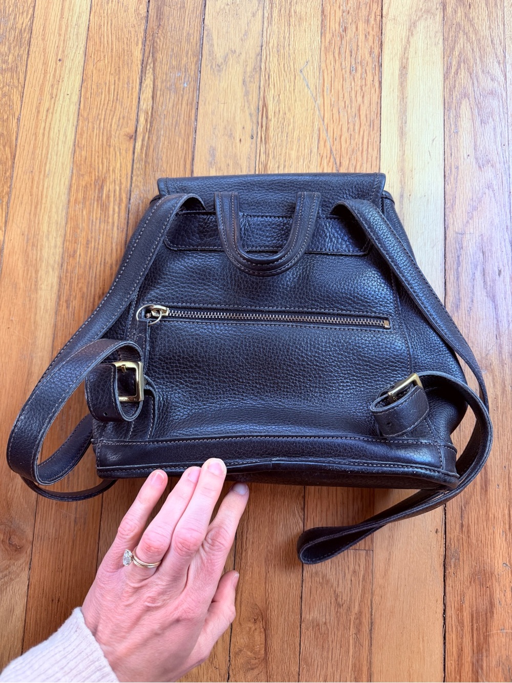 Coach black pebble leather mini backpack - Picture 6 of 8